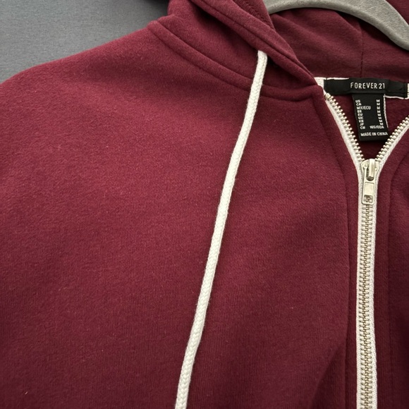 Forever 21 Maroon Zip-Up Jacket - Picture 2 of 4